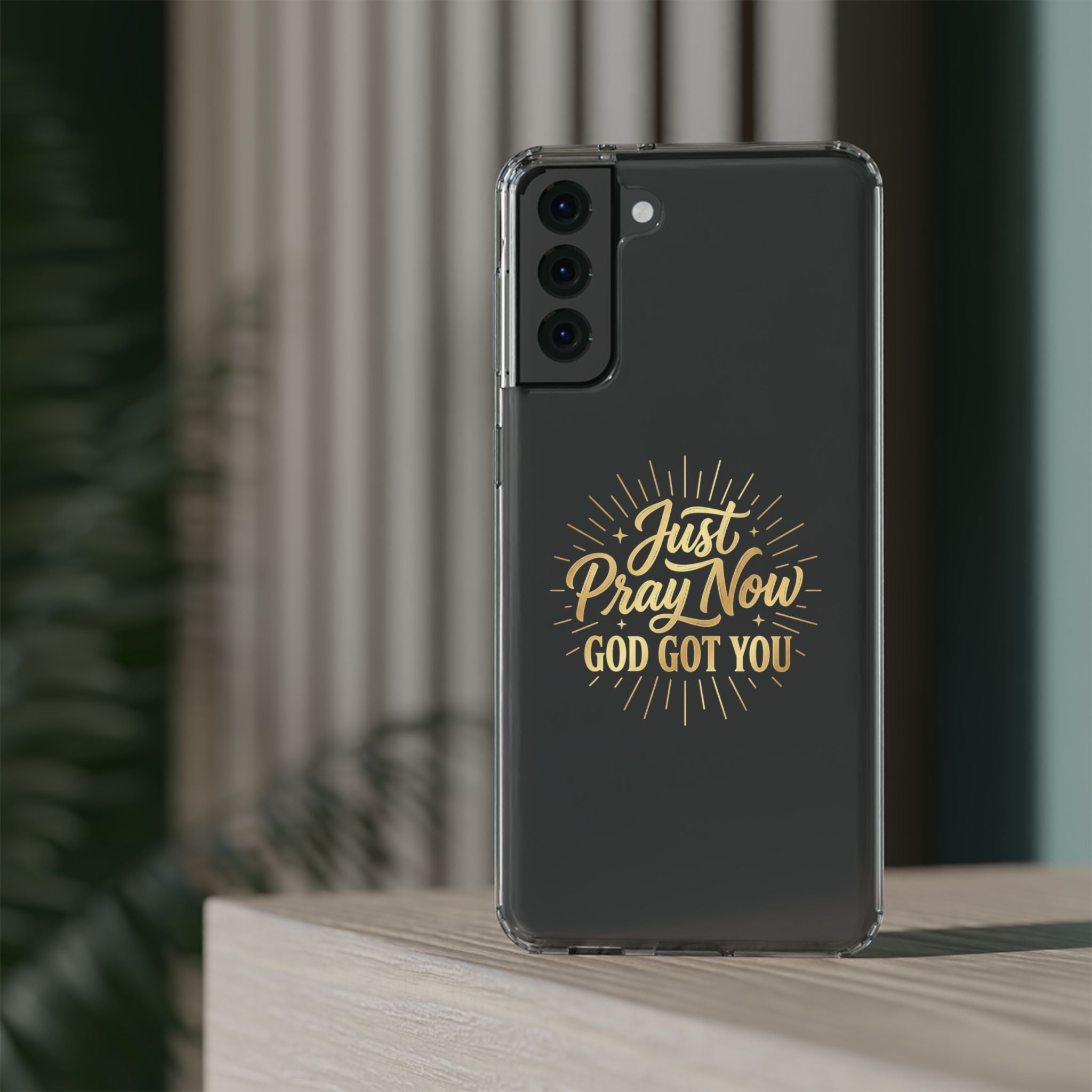 Phone Case “Just Pray Now God’s Got You" Clear Impact Resistant Case