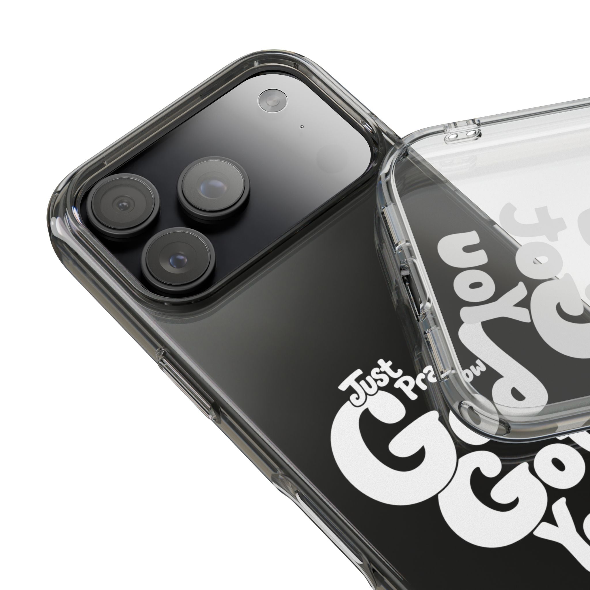 Clear Impact Phone Case “Just Pray Now God Got You" Protective Cover