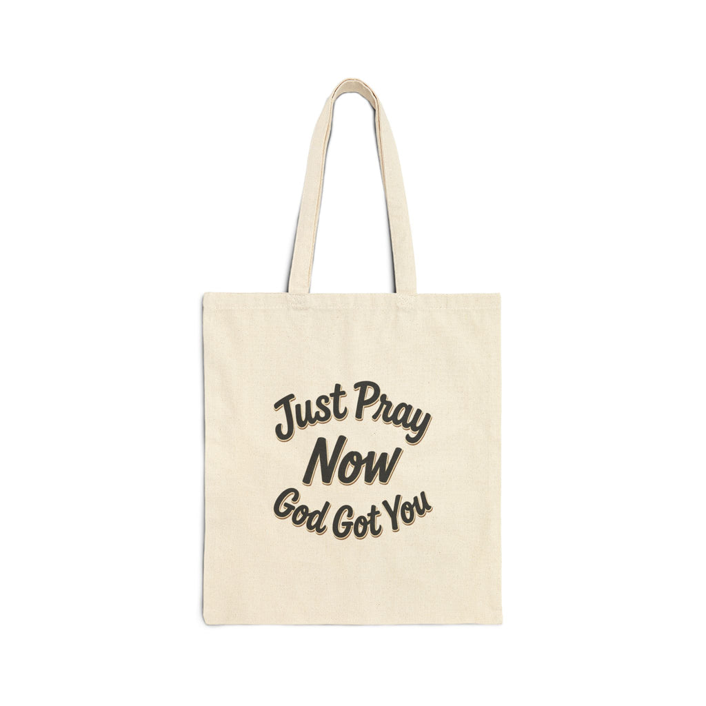 Prayer Reminder Canvas Tote Bag Natural Cotton Reusable Grocery & Everyday Shopper
