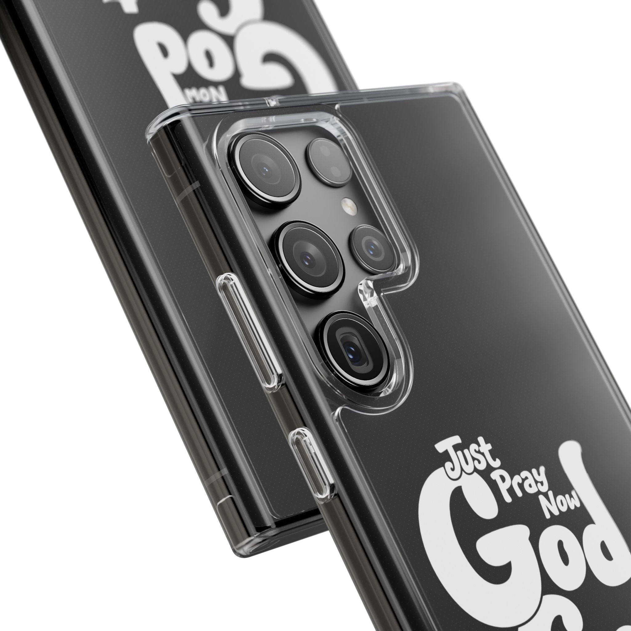 Clear Impact Phone Case “Just Pray Now God Got You" Protective Cover