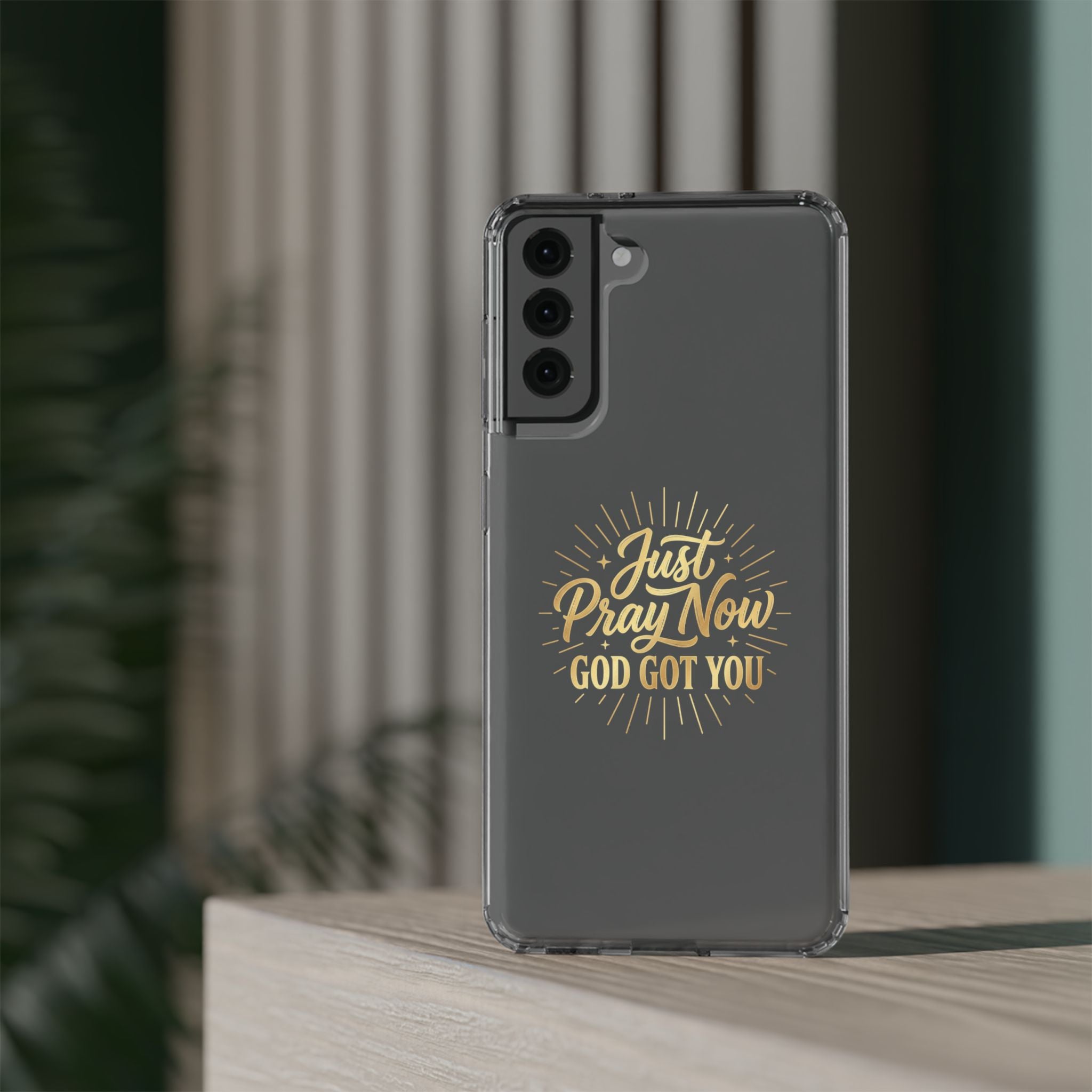 Phone Case “Just Pray Now God’s Got You" Clear Impact Resistant Case