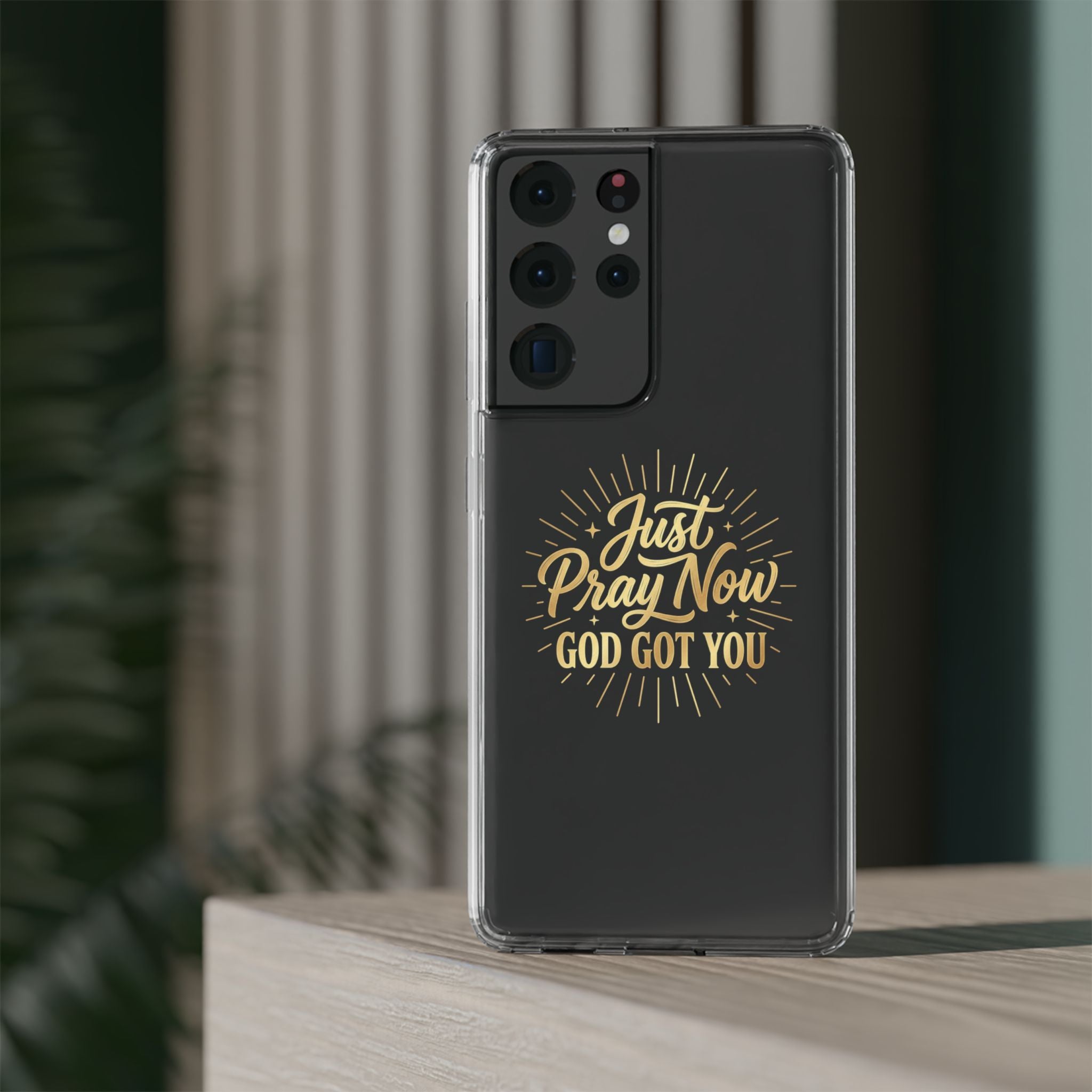 Phone Case “Just Pray Now God’s Got You" Clear Impact Resistant Case